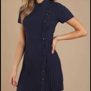 Free people navy sweater dress